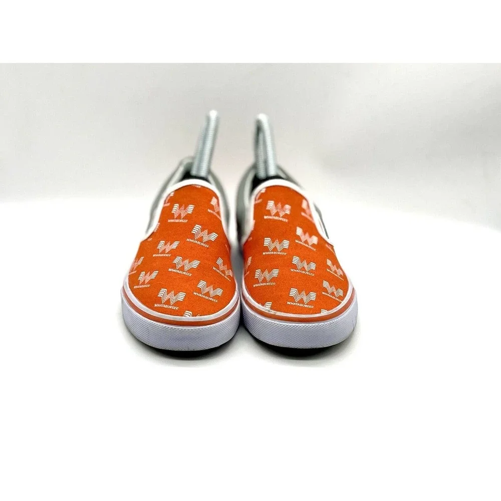 Whataburger Sneakers Slip On Shoes Novelty Texas Fast Food Hamburger women Sz‎ 4